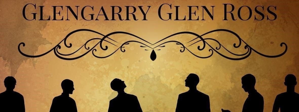 Six business men under the title of "Glengarry Glen Ross"